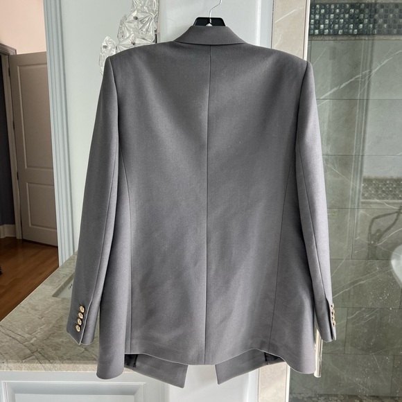 SAINT LAURENT DOUBLE BREASTED WOOL GABARDINE JACKET - Picture 9 of 13